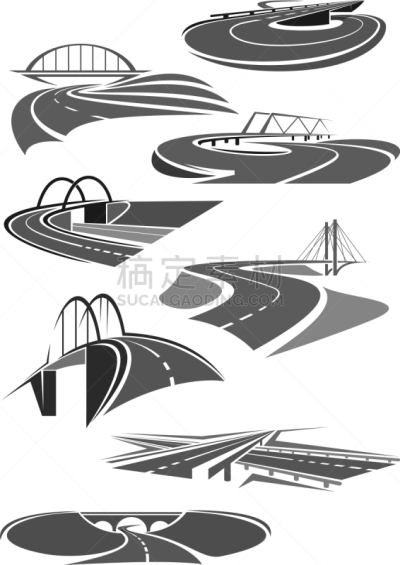 公路,桥,公路隧道,国际著名景点,旅途,安全的,图像,模板,建筑业,运输