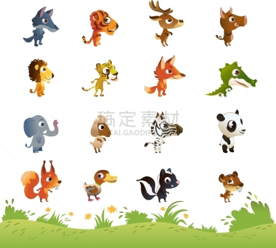 动物,巨大的,卡通,宠物,猴子,可爱的,斑马,鳄鱼,热带雨林,收集