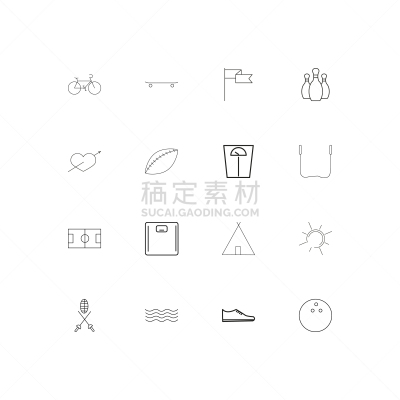 直的,计算机图标,保龄球,鞋子,自行车,帐篷,矢量,休闲,跳绳