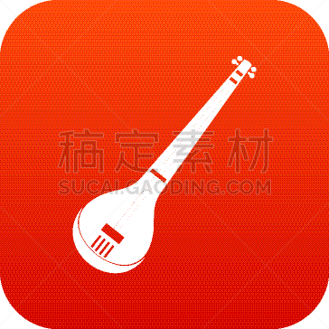 红色,吉他,计算机图标,东方人,民间音乐,爵士乐,图像,矢量,分离着色,东亚