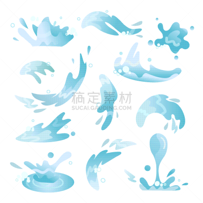 波浪,水,蓝色,符号,海洋,活力,精力,弯曲,溅,收集