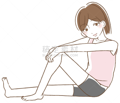 腿,女人,绘画插图,美,矢量,人类小腿,除痣,代谢综合症,全身像,日本