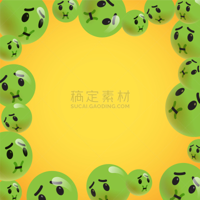 黄色,表情符号,组物体,复杂,高处,身体不适,传媒,可爱的,球体,面部表情