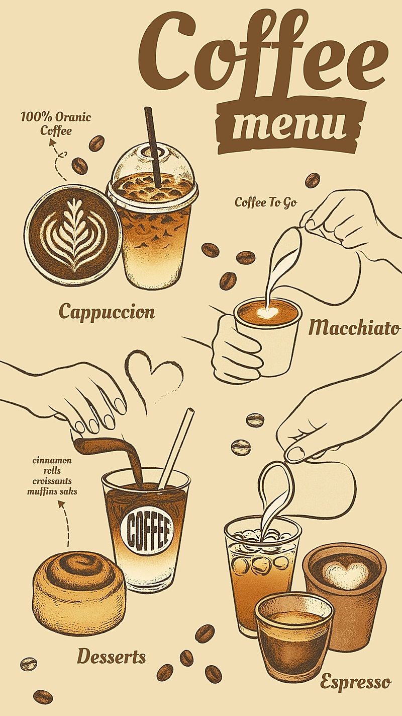 咖啡菜单价目表AIGC