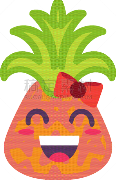 girlish pineapple kawaii emoji
