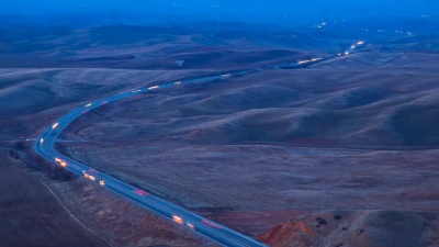 美国德克萨斯州山区夜景Timelapse高速公路