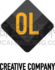 initial letter ol black creative design logo in