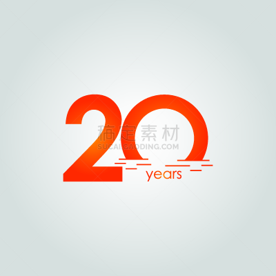 周年纪念,模板,绘画插图,矢量,橙色,数字20,商务,请柬,事件,华贵