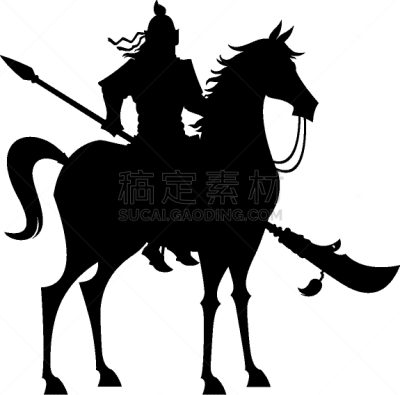 白色,城市武士,关羽,骑士,分离着色,男人