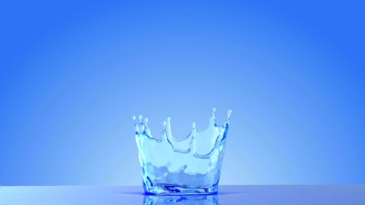 特写水花。3D慢动作