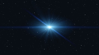 明亮的星星在黑暗的空间里闪耀着星星