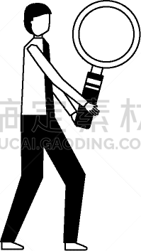 男商人,放大镜,商务,数据,男人,文档,技术,图像,侦探