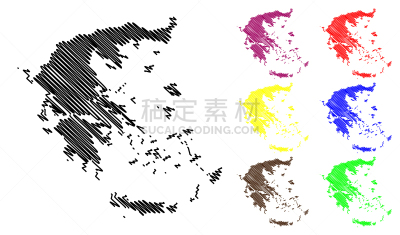 希腊,非都市风光,轮廓,红色,黑色,潦草,国内著名景点,地貌,图像
