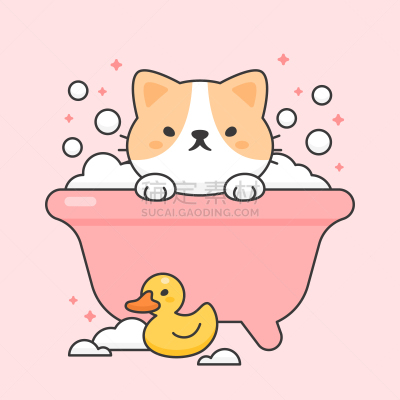 可爱的,浴盆,猫,鸭子,橡胶,湿,塑胶,玩具,泰国,柔和色