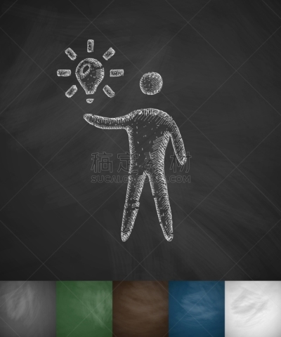 男人,电灯泡,图标,创造力,理论设计标签,文字,黑板,技术,图像,想象