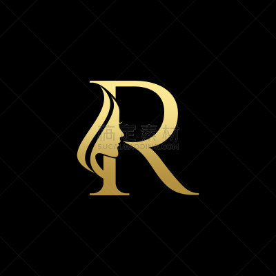 英文字母R,女人,品牌名称,美,人的脸部,华贵,信函,模板,设计