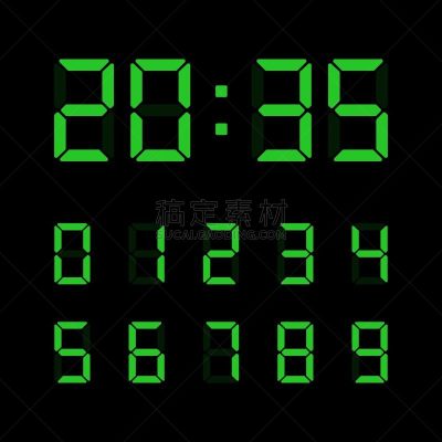 数字化显示,绿色,数字,数字0,图表,背景分离,倒计时,技术,数字取景器,模板