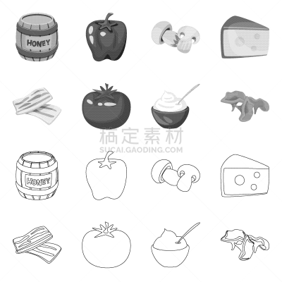 商品,符号,农业,蔬菜,清新,香料,食品,尝,烹调,油炸