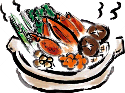 日式火锅菜,白色背景,海产,饮食,膳食,日本食品,食品,冬天,图像,姬菇