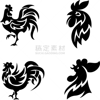 品牌名称,公鸡,符号,分离着色,白色,宠物,新年,图像,啼叫,日光