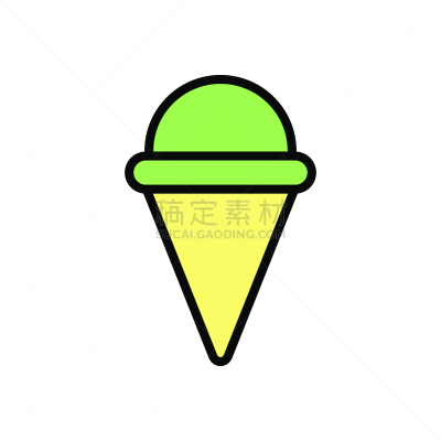 彩色图片,甜食,矢量,符号,冻结的,冰淇淋蛋卷,冰淇淋,轮廓,申请表,简单