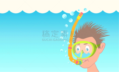 水肺潜水,男孩,矢量,男人,校准仪,图像,海洋,业余爱好,沉没,休闲