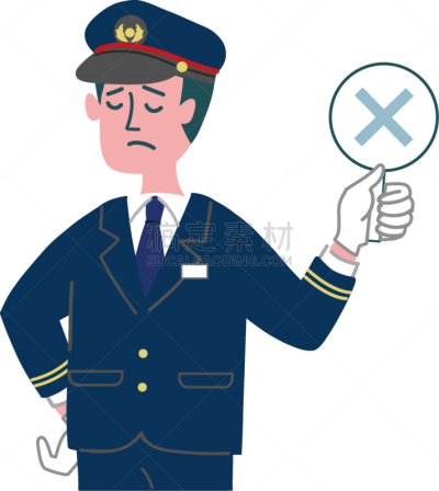 车站,男人,职业,做手势,旅途,线条,简单,售票员,火车安全人员,绘画插图