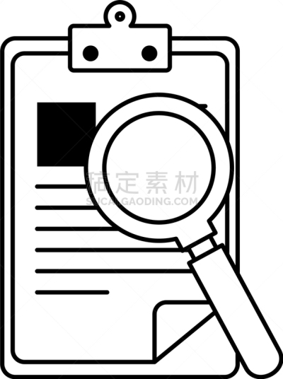 文档,写字板,放大镜,分离着色,商务,检查表,检验栏,图像,选择,考试