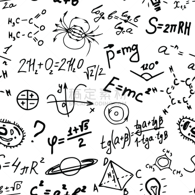 数学符号,矢量,式样,公式,多样,白色背景,化学,记忆,细胞,四方连续纹样