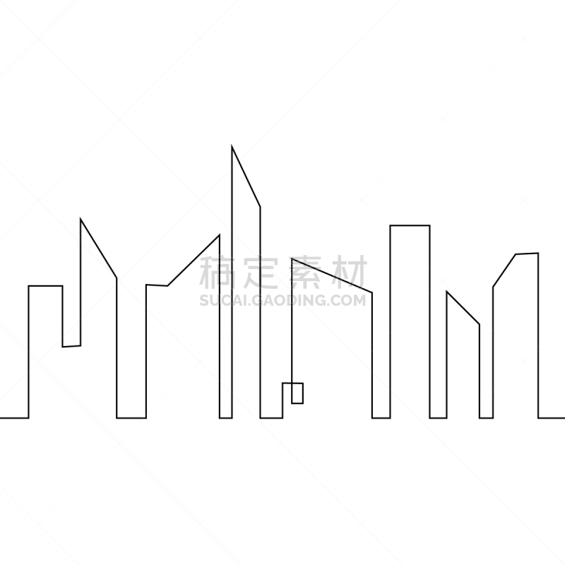 城市天际线,矢量,现代,城市,商务,建筑业,背景,户外,剪影