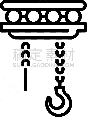 轮廓,重的,计算机图标,起重机,分离着色,底盘,粉饼,柴油机,绳子,制造机器