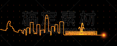 济南,光,城市天际线,长时间曝光,山东省,旅行者,暗色,黑色,热情,旅游