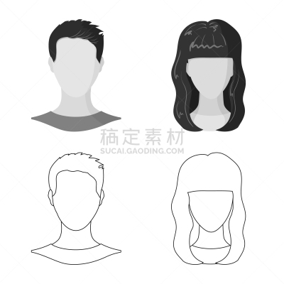 分离着色,专业人员,照片,图标,人造物,假发,男人,肖像,收集,设计