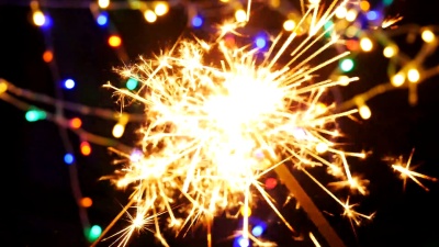 烟花庆祝圣诞节元旦