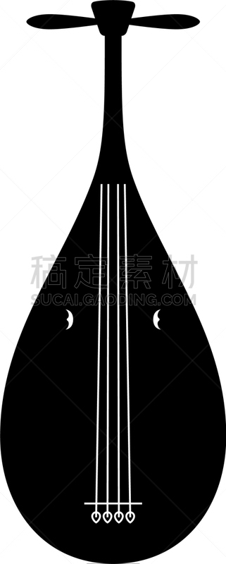 琵琶,音乐,矢量,图像,标志,插画,民间音乐,剪影,设计