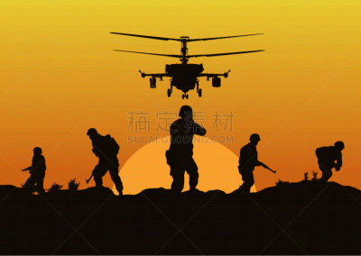 军用直升机,盔甲服,制造机器,男人,进攻