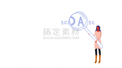 信函,女人,拿着,迅速变焦效果,放大镜,玻璃,商务,焦点,单词,银行出纳员