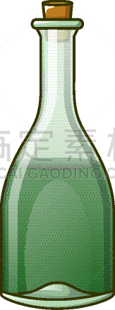 瓶子,绿色,图标,漫画,分离着色,含酒精饮料,果汁,模板,冷,复古
