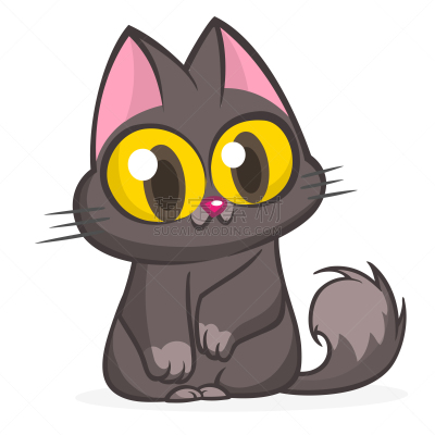 幽默,卡通,可爱的,矢量,绘画插图,猫,曼彻堪猫,沙尔特勒猫,从容态度,坐