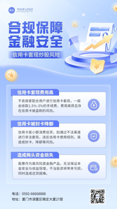 金融安全投资者教育知识科普手机海报套装