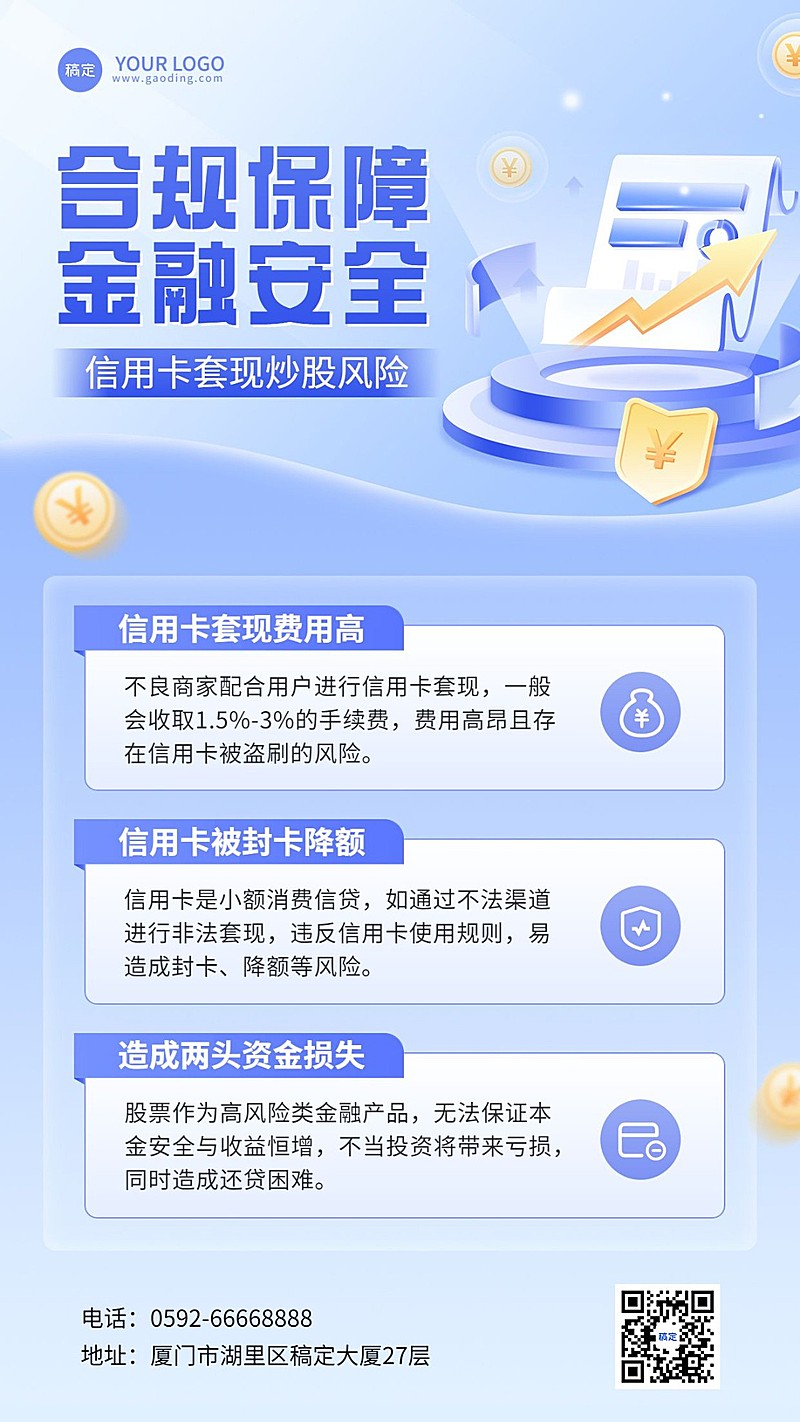 金融安全投资者教育知识科普手机海报套装