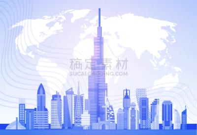 全景,迪拜,城市天际线,地球形,在上面,现代,地形,概念,自然美,旅游