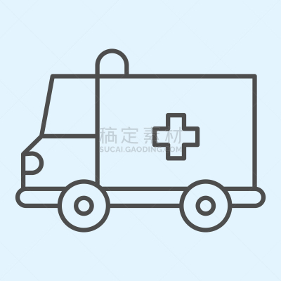 健康保健,汽车,细的,轮廓,数字10,矢量,移动应用程序,医疗诊所