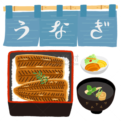 盐渍食品,鳗鱼,汤,窗帘,日本食品,格子烤肉,商店,,泡菜