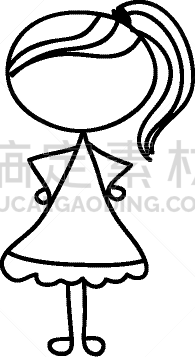 可爱的,性格,女孩,肖像,图像,女人,自然美,小的,画画,爱