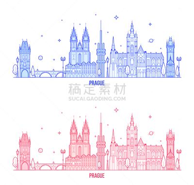 城市天际线,布拉格,捷克,建筑外部,城市,旅途,国内著名景点,商务,健康保健,名声