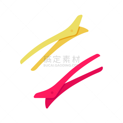 专业人员,女人,发夹,头发,发夹子,珠针,绘画插图,美发师,扁平化设计,计算机图标
