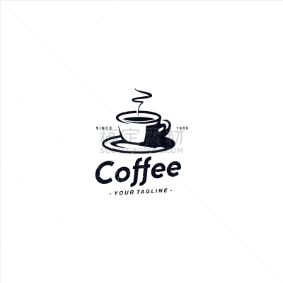 hot coffee logo design template
