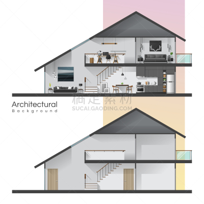 房屋,横截面,椅子,沙发,建筑业,屋顶,建筑,办公室,小别墅,坐