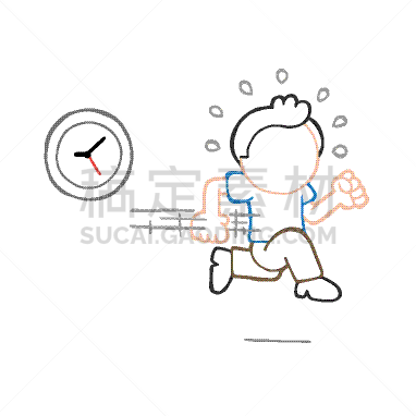 紧迫,钟,男人,手,卡通,商务,迅速,边界,麻烦,绘制
